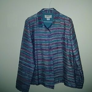 100% Silk Jacket anu by natural. Sz L